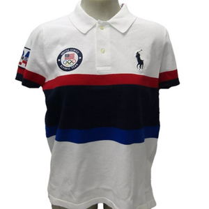 NEW POLI RALPH LAUREN Women Polo Shirt White USA Paralympic Closing Ceremony
